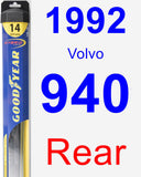 Rear Wiper Blade for 1992 Volvo 940 - Hybrid