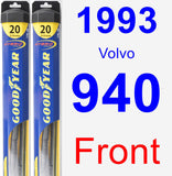 Front Wiper Blade Pack for 1993 Volvo 940 - Hybrid