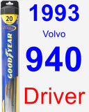 Driver Wiper Blade for 1993 Volvo 940 - Hybrid