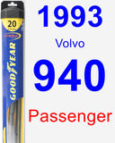 Passenger Wiper Blade for 1993 Volvo 940 - Hybrid