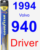 Driver Wiper Blade for 1994 Volvo 940 - Hybrid