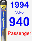 Passenger Wiper Blade for 1994 Volvo 940 - Hybrid