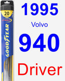 Driver Wiper Blade for 1995 Volvo 940 - Hybrid