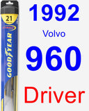 Driver Wiper Blade for 1992 Volvo 960 - Hybrid