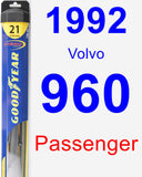 Passenger Wiper Blade for 1992 Volvo 960 - Hybrid