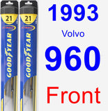 Front Wiper Blade Pack for 1993 Volvo 960 - Hybrid