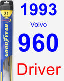 Driver Wiper Blade for 1993 Volvo 960 - Hybrid