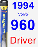 Driver Wiper Blade for 1994 Volvo 960 - Hybrid