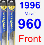 Front Wiper Blade Pack for 1996 Volvo 960 - Hybrid