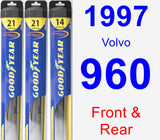 Front & Rear Wiper Blade Pack for 1997 Volvo 960 - Hybrid