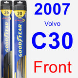 Front Wiper Blade Pack for 2007 Volvo C30 - Hybrid