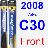 Front Wiper Blade Pack for 2008 Volvo C30 - Hybrid