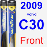 Front Wiper Blade Pack for 2009 Volvo C30 - Hybrid