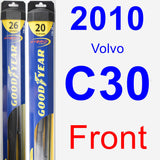 Front Wiper Blade Pack for 2010 Volvo C30 - Hybrid