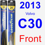 Front Wiper Blade Pack for 2013 Volvo C30 - Hybrid