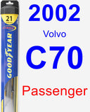 Passenger Wiper Blade for 2002 Volvo C70 - Hybrid