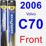 Front Wiper Blade Pack for 2006 Volvo C70 - Hybrid