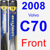 Front Wiper Blade Pack for 2008 Volvo C70 - Hybrid