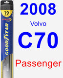 Passenger Wiper Blade for 2008 Volvo C70 - Hybrid