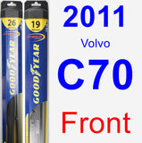 Front Wiper Blade Pack for 2011 Volvo C70 - Hybrid