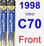 Front Wiper Blade Pack for 1998 Volvo C70 - Hybrid