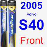 Front Wiper Blade Pack for 2005 Volvo S40 - Hybrid