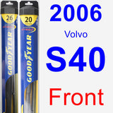 Front Wiper Blade Pack for 2006 Volvo S40 - Hybrid