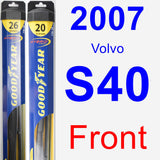 Front Wiper Blade Pack for 2007 Volvo S40 - Hybrid