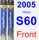 Front Wiper Blade Pack for 2005 Volvo S60 - Hybrid