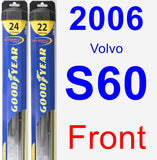 Front Wiper Blade Pack for 2006 Volvo S60 - Hybrid