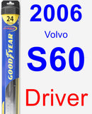 Driver Wiper Blade for 2006 Volvo S60 - Hybrid