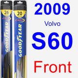 Front Wiper Blade Pack for 2009 Volvo S60 - Hybrid