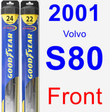 Front Wiper Blade Pack for 2001 Volvo S80 - Hybrid