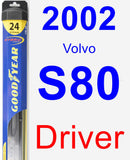 Driver Wiper Blade for 2002 Volvo S80 - Hybrid