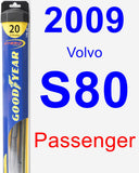 Passenger Wiper Blade for 2009 Volvo S80 - Hybrid