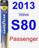 Passenger Wiper Blade for 2013 Volvo S80 - Hybrid