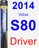 Driver Wiper Blade for 2014 Volvo S80 - Hybrid