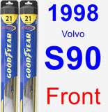 Front Wiper Blade Pack for 1998 Volvo S90 - Hybrid