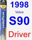 Driver Wiper Blade for 1998 Volvo S90 - Hybrid