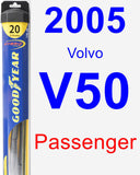 Passenger Wiper Blade for 2005 Volvo V50 - Hybrid