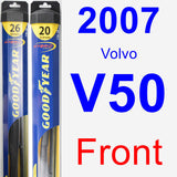 Front Wiper Blade Pack for 2007 Volvo V50 - Hybrid