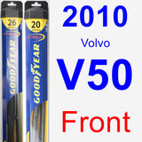 Front Wiper Blade Pack for 2010 Volvo V50 - Hybrid