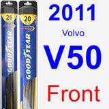 Front Wiper Blade Pack for 2011 Volvo V50 - Hybrid