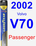 Passenger Wiper Blade for 2002 Volvo V70 - Hybrid