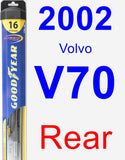 Rear Wiper Blade for 2002 Volvo V70 - Hybrid