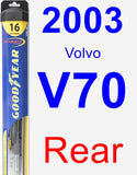 Rear Wiper Blade for 2003 Volvo V70 - Hybrid