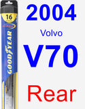 Rear Wiper Blade for 2004 Volvo V70 - Hybrid