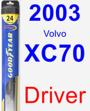 Driver Wiper Blade for 2003 Volvo XC70 - Hybrid