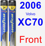 Front Wiper Blade Pack for 2006 Volvo XC70 - Hybrid