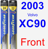 Front Wiper Blade Pack for 2003 Volvo XC90 - Hybrid